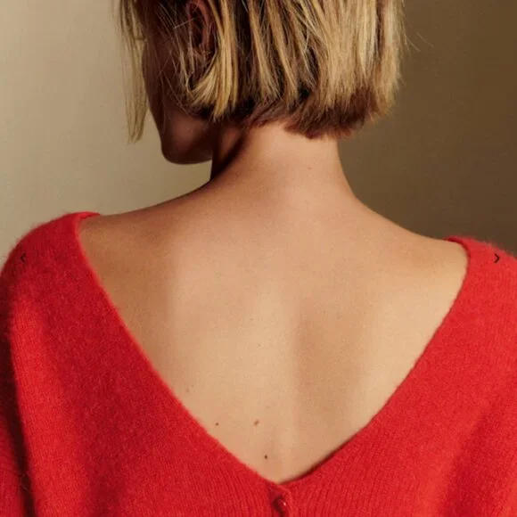 Sezane Barry Cardigan - Red - M - Picture 2 of 9